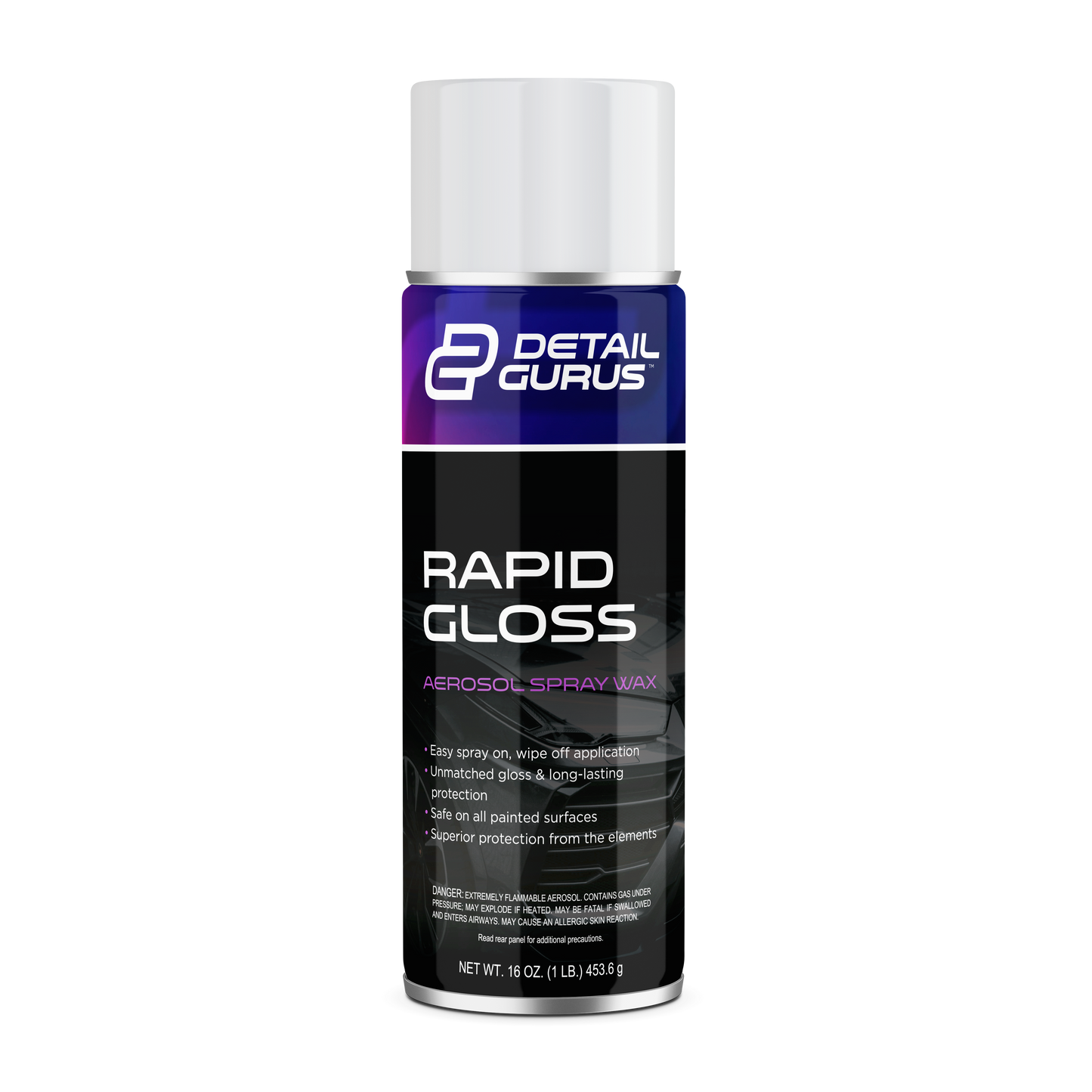 Detail Gurus Rapid Gloss Wax Spray – High Shine Car Wax & Sealant for Cars, Trucks, Boats, Motorcycles – Easy Spray-On Formula – Streak-Free Finish – 16 oz