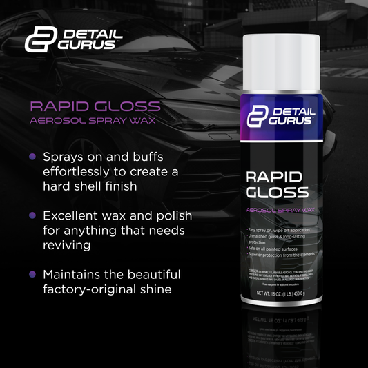 Detail Gurus Rapid Gloss Wax Spray – High Shine Car Wax & Sealant for Cars, Trucks, Boats, Motorcycles – Easy Spray-On Formula – Streak-Free Finish – 16 oz