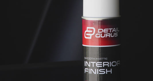 Detail Gurus Automotive Matte Interior Quick Detailer – Aerosol Spray for Smooth Matte Finishes – Streak-Free, Non-Greasy Cleaner with Light New Car Scent – Dash, Trim & Panels – 12 oz